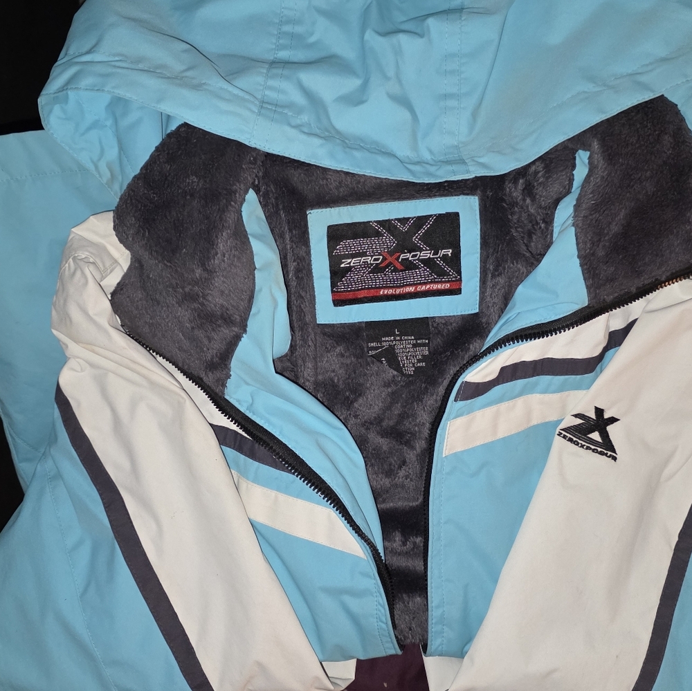 ZeroXposur Light Blue and White Outdoor Jacket